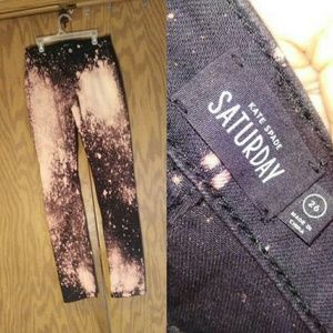 Bleach Splattered Black Jeans